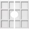 Ekena Millwork Rubik Architectural Grade PVC Contemporary Ceiling Medallion, Two Piece, 12"OD x 3"ID x 4"C x 1"P CMP12RK2-03000 - alternate 1
